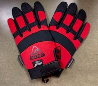 Decker Red Mechanic Gloves