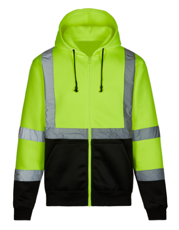 Hi Vis Heavyweight Zip Hoodie